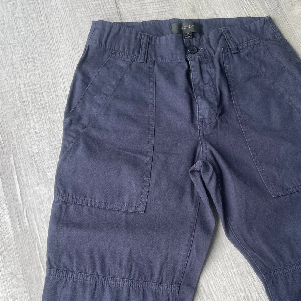 J. Crew Women’s Deep Blue Chino Cargo Pants, 00 size. - Picture 7 of 16